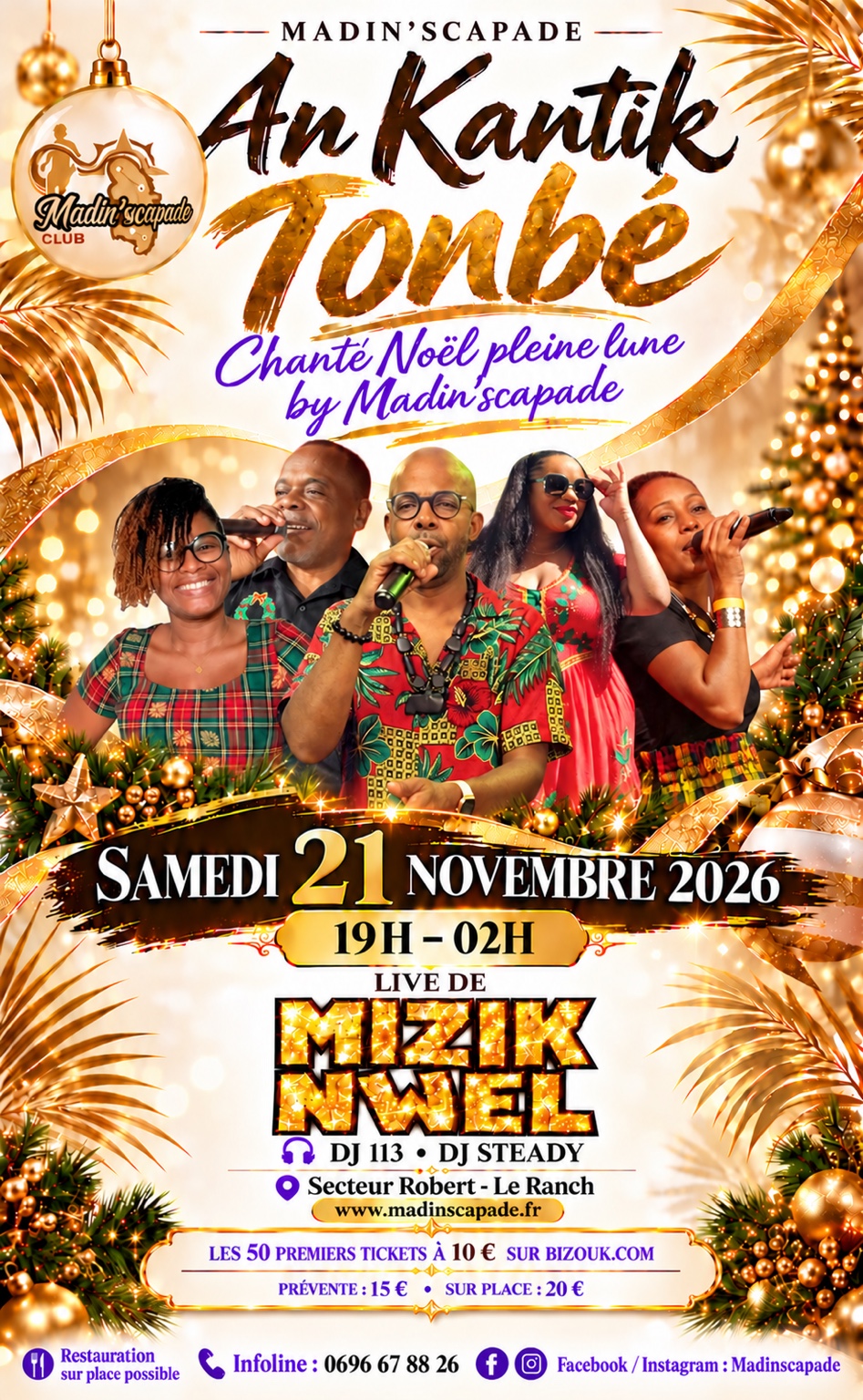 Affiche An Kantik Tonbé – Chanté Noël